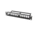 Patch panel pusty Lanberg 12 port 1U 10" z organizerem do modułów keystone czarny