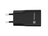 Ładowarka sieciowa, Ładowarka do laptopów Natec Ribera Gan Slim 1x USB-A + 1x USB-C 20W czarna