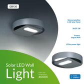 Lampa solarna GreenBlue GB130 ścienna okrągła LED 3W