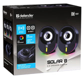 Głośniki Defender SOLAR 8 2.0 10W Bluetooth USB podświetlenie RGB