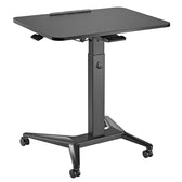 Biurko stolik mobilny na laptop Maclean MC-453B, czarne pneumatyczna regulacja wysokości 80x52cm 8kg max 109cm wys