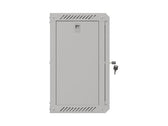 Szafa instalacyjna Rack Lanberg Wisząca 10" 9U 300x300 Drzwi Przeszklone (flat pack) Szara