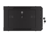Szafa instalacyjna Lanberg rack wisząca 19" 4U 600x450 drzwi perforowane czarna (flat pack)