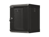 Szafa instalacyjna Rack Lanberg Wisząca 10" 6U 300x300 Drzwi przeszklone (flat pack) Czarna