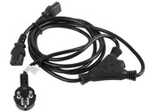 Kabel zasilający Y Lanberg CEE 7/7 -> 2x IEC 320 C13 (2 zasilacze) 1,8m czarny