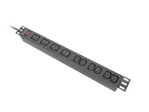 Listwa zasilająca RACK PDU 19" Lanberg 1U 16A 2M 4X C19 6X IEC C13 C20 czarna