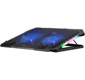 Podstawka chłodząca Defender NS-502 laptop notebook 15.6-17.3" 2xUSB 2 fans podświetlenie RGB + uchwyt smartfon
