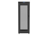 Szafa instalacyjna Rack stojąca 19" 37U 800x1000 czarna drzwi perforowane LCD Lanberg (flat pack)