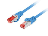 Patchcord Lanberg S/FTP kat.6 0,25m LSZH CU fluke passed niebieski