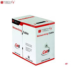 Kabel instalacyjny TechlyPro skrętka Cat6 UTP 4x2 linka CCA 305m, szary