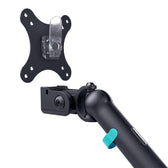 Ramię biurkowe pojedyncze DIGITUS z zaciskiem i sprężyną mechaniczną, 1x LCD max. 35" 10kg, VESA: 75x75, 100x100, Czarne