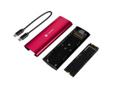 Obudowa SSD zewnętrzna Natec Rhino M.2 NVMe Lite USB-C 3.2 Gen 2 Ruby Red