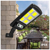Lampa uliczna solarna LED Maclean MCE446 z czujnikiem ruchu i pilotem IP54, 4W, 400lm, 6500K, Li-ion 1200 mAh, 3 tryby pracy