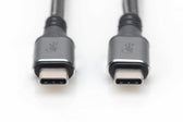 Kabel połączeniowy DIGITUS PREMIUM USB 4.0 Typ USB C/USB C M/M 40Gbps PD 3.1 240W 8K 60Hz czarny nylon 1m