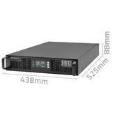 Zasilacz awaryjny UPS Qoltec do RACK | 2kVA | 2000W | Power Factor 1.0 | LCD | On-line