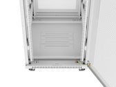 Szafa instalacyjna Rack stojąca 19" 42U 600x800 szara drzwi perforowane LCD Lanberg (flat pack)