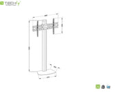 Stojak podłogowy Techly 32"-55", 40kg przykręcana podstawa