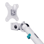 Ramię biurkowe pojedyncze DIGITUS z zaciskiem i sprężyną mechaniczną, 1x LCD max. 35" 10kg, VESA: 75x75, 100x100, Białe