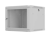 Szafa instalacyjna Rack Lanberg wisząca 19" 9U 600x600 szara drzwi perforowane (flat pack)
