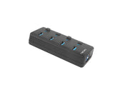 Hub USB Natec 4x USB 3.0 Mantis 2 z włącznikiem + zasilacz