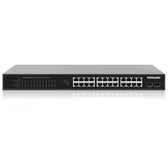 Switch niezarządzalny Intellinet 24x 10/100/1000 Mbps PoE+ 370W + 2x SFP Rack 19", manual VLAN