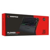 Klawiatura przewodowa Rampage PLOWERK60 gamingowa mechaniczna Blue Switch Rainbow LED czarna