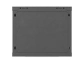 Szafa instalacyjna Rack Lanberg wisząca 19" 9U 600x600 czarna drzwi perforowane (flat pack)