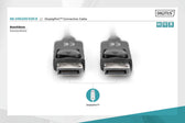 Kabel DisplayPort DIGITUS z zatrzaskami 4K 60Hz UHD Typ DP/DP M/M czarny 2m