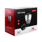 Kinkiet 1xE27 Maclean MCE519 B, max. obciążenie 60W, IP65, kolor czarny