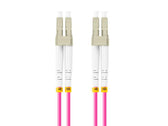 Patchcord światłowodowy Lanberg MM LC/UPC-LC/UPC DUPLEX 3.0MM OM4 50/125 LSZH 0.5m fioletowy