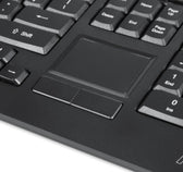 Klawiatura przewodowa Perixx PERIBOARD-313 podświetlana, touchpad, 2x hub USB, czarna