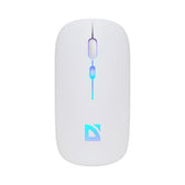 Mysz bezprzewodowa Defender TOUCH MM-997 optyczna 1600dpi 2.4 GHz + Bluetooth biała RGB AKUMULATOR bezklikowa silent