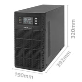 Zasilacz awaryjny UPS Qoltec 3kVA | 3000W | Power Factor 1.0 | LCD | EPO | USB | On-line