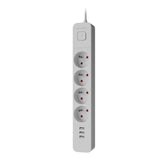 Listwa zasilająca Defender SFS 133 1,5 m, 4 gniazda, 3x USB biała