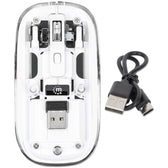 Mysz bezprzewodowa Manhattan 2.4GHz RF USB 1600dpi przezroczysta