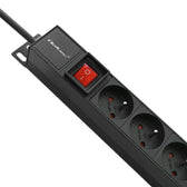 Listwa zasilająca Qoltec PDU do RACK | 16A | 16 x FRENCH | Pionowa | 1.8m