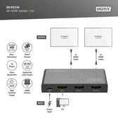 Rozdzielacz/Splitter DIGITUS HDMI 1x2, 4K/60Hz UHD z HDR, 18 Gbps, HDCP 2.2, EDID