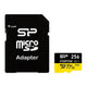 Karta pamięci Silicon Power microSDXC Inspire 256GB V30 UHS-I U3 A2 4K DDR200 170/150MB/s TLC + adapter