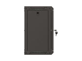 Szafa instalacyjna Rack Lanberg Wisząca 10" 9U 300x300 Drzwi Przeszklone (flat pack) Czarna