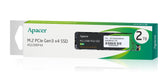 Dysk SSD Apacer AS2280P4X 2TB M.2 2280 PCIe NVMe Gen3 x4 (2100/1700 MB/s)