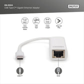 Karta sieciowa DIGITUS przewodowa USB 3.0 Typ C do Gigabit Ethernet 10/100/1000Mbps