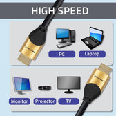 Kabel HDMI QOLTEC v2.1 Ultra High Speed 8K | 60Hz | 30AWG | GOLD | 1m