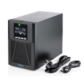 Zasilacz awaryjny UPS DIGITUS Online Tower 19" LCD 1000VA/1000W 2x12V/9Ah 4xC13 1xC14 USB RS232 RJ45