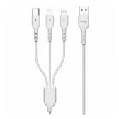 Kabel MS M-ACML1100W 3in1 USB-AM - USB-C/Micro/LIGHT 1.0m Biały