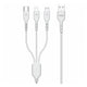 Kabel MS M-ACML1100W 3in1 USB-AM - USB-C/Micro/LIGHT 1.0m Biały