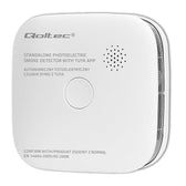 Czujnik dymu Qoltec z baterią | Tuya | Wi-Fi | alarm 85dB | LED