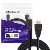 Kabel Qoltec HDMI v1.4 | Micro HDMI | High speed | 4K | 30Hz | GOLD | 3m