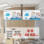 Uchwyt sufitowy dla dwóch TV Maclean MC-111 B, max. obciążenie 2x40kg, 34-60", max VESA 600x400