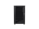 Szafa instalacyjna Rack stojąca 19" 22U 600x800 czarna Lanberg (flat pack)