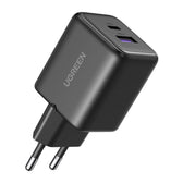 Ładowarka sieciowa Ugreen X516 USB + USB-C, GaN, 30W - czarna